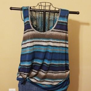 Lavish aqua striped tank